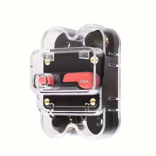 100A Manual Reset Circuit Breaker for Boat Trolling, Transparent Cover